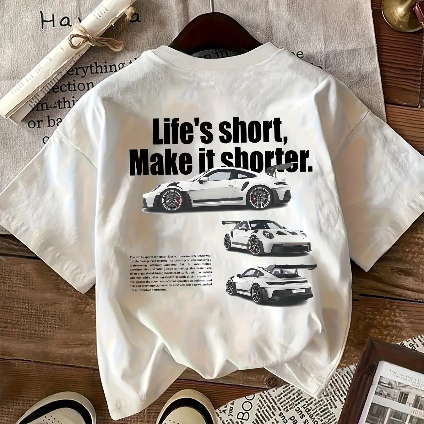 Women's T-shirts Car Printing Casual Clothing