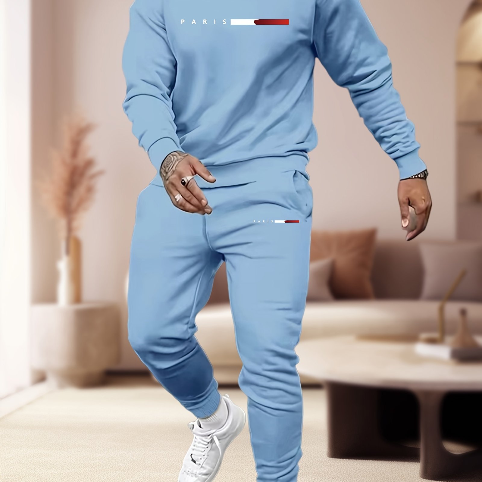 Image of Men's Sweatshirt And Long Pants 2pcs Set