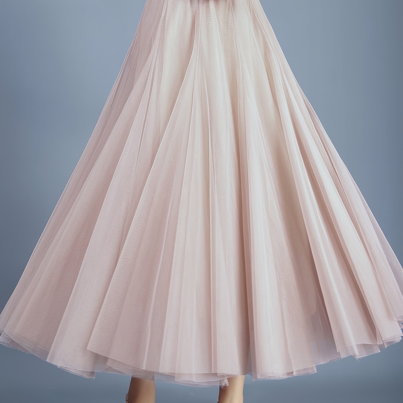 TEMU Falda de tul con cintura elástica, elegante falda tutú de línea A para y verano, ropa de mujer.