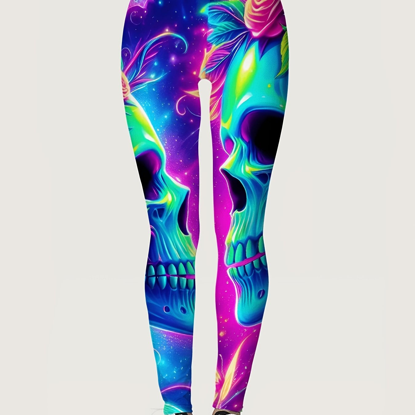 TEMU Women's Printed Leggings - High-quality, , Comfortable With Patterns
