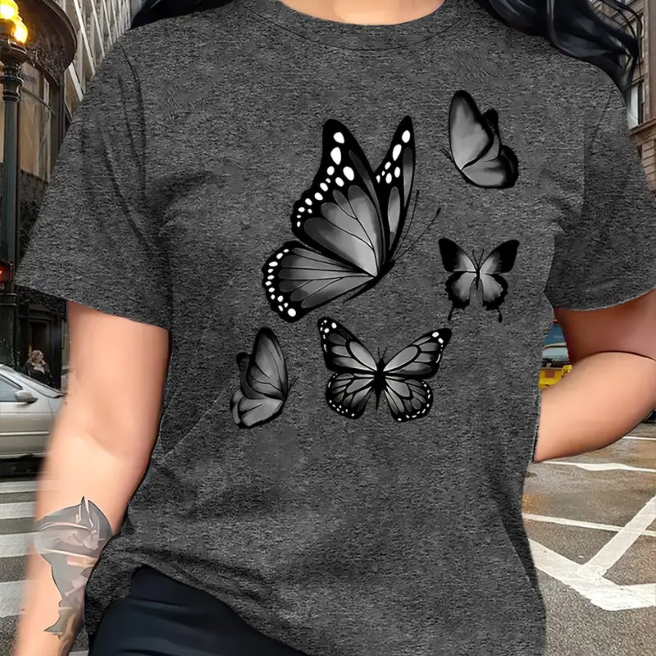 TEMU Women's T-shirt Grey