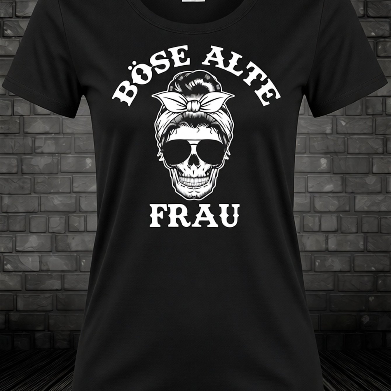Image of 2026 New Evil Old Woman T-shirt Fun Shirt Women Gift Grandma Skull Xs-5xl