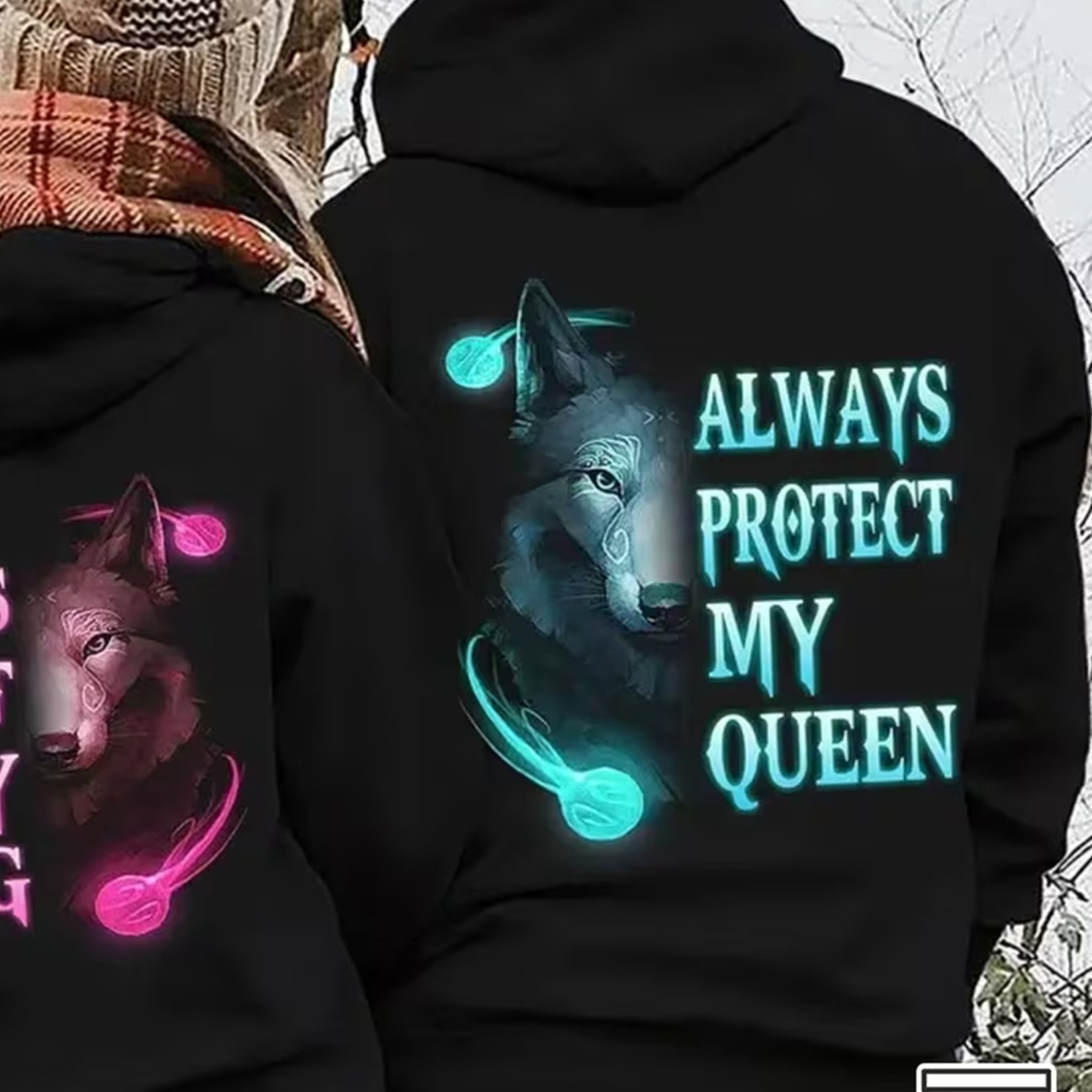 Image of Lovers' Wear Creative Pattern Printed Casual And Comfortable Men's Hoodie, 320g High-quality Knitted Fabric Hoodie, Geometric Pattern Casual Hoodie, With Drawstring, Regular Cut Hoodie