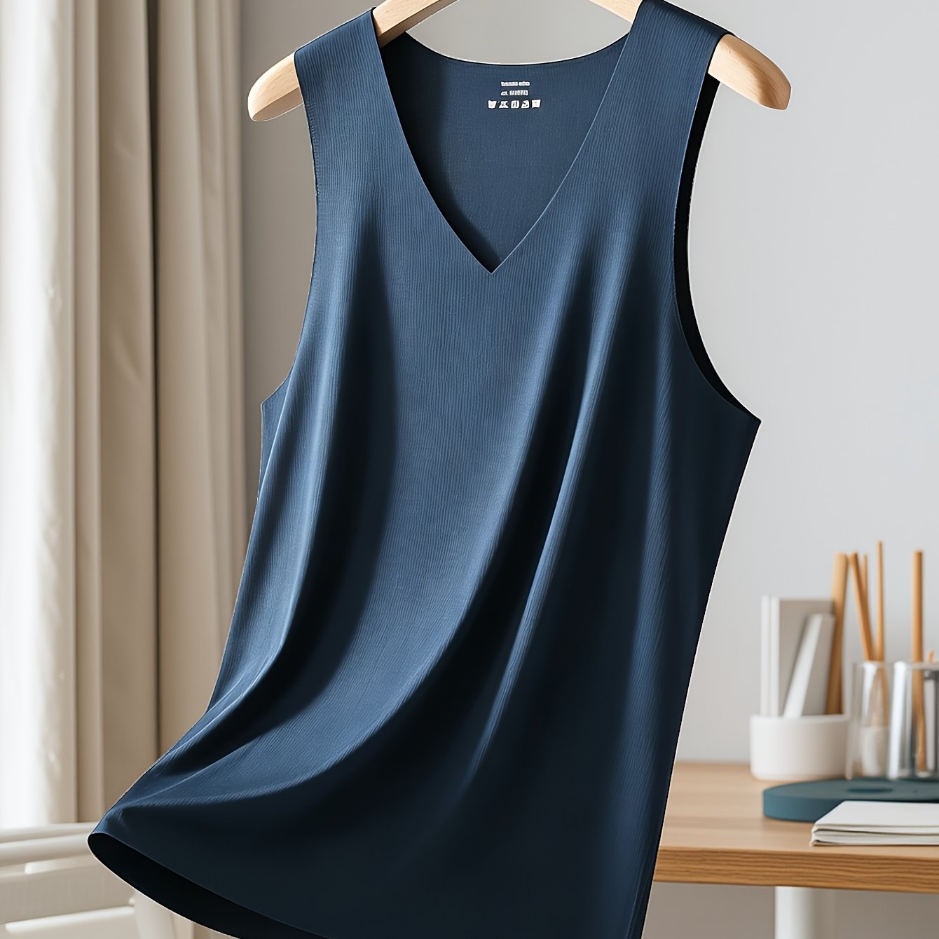 TEMU Canotta da con scollo a V, , ad asciugatura rapida, fitness, , senza maniche, canotta base senza cuciture, felpa senza maniche, maglietta senza
