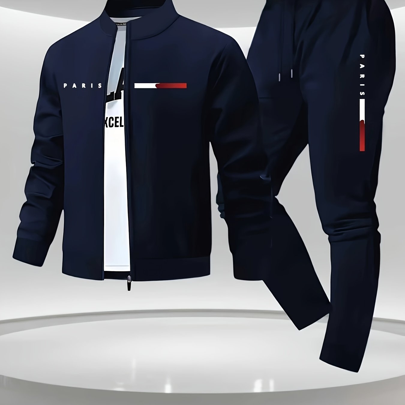 E-shop Herren-Set, 2-teilig: Modische Freizeit-Strickjacke mit Reißverschluss Hose mit , reguläre Passform, leicht dehnbarer Stoff, pflegeleicht