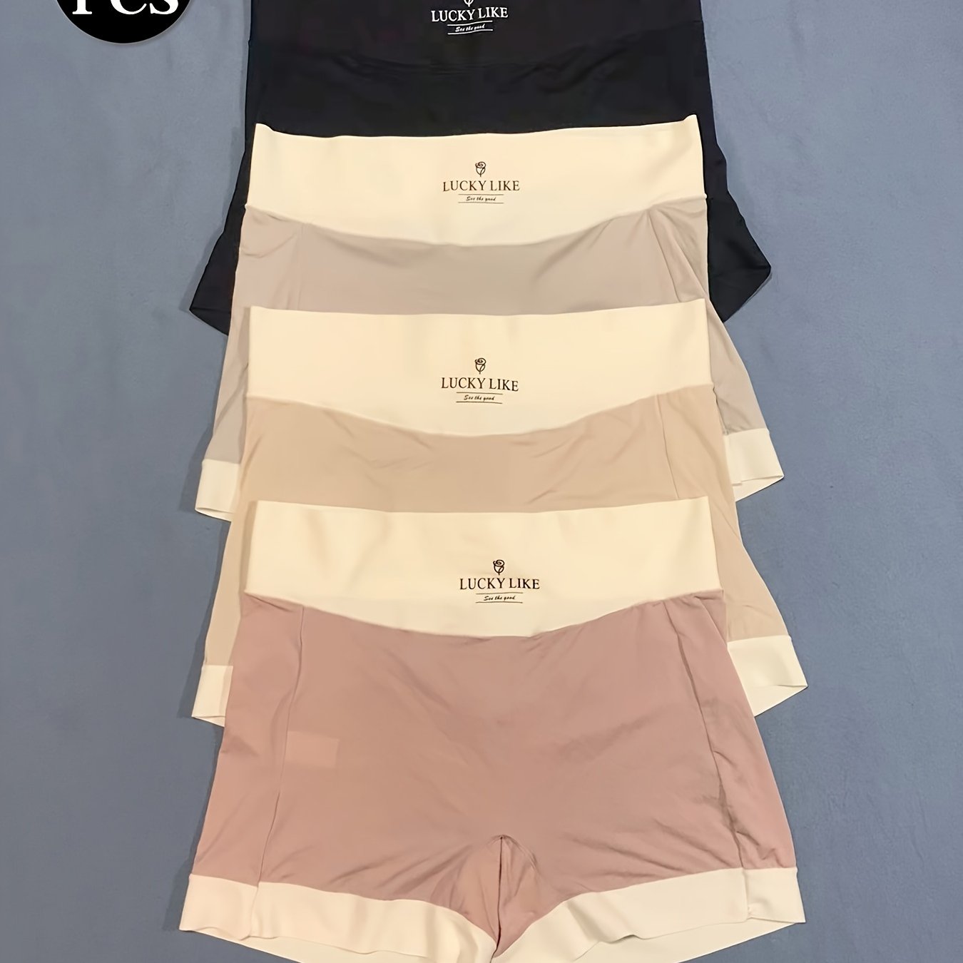 TEMU 4pcs Printed Letter Rose Light And Breathable Boxer Shorts With Skirts, Casual Shorts, Sports And Fitness Women's Underwear, Comfortable, Soft