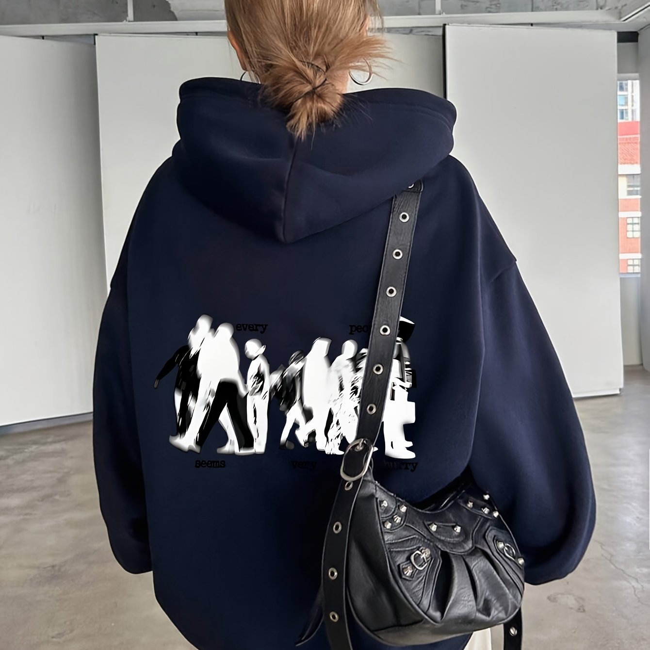 TEMU Women's Autumn And Winter Hooded Sweatshirt