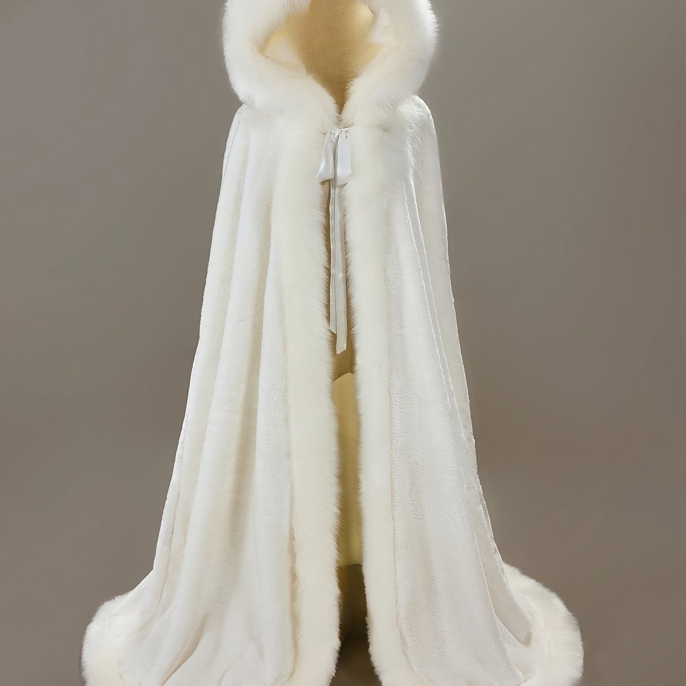 TEMU Size Fur Cape For Women - Warm, Windproof & Stylish With Hooded Design, Parties & Outdoor Events