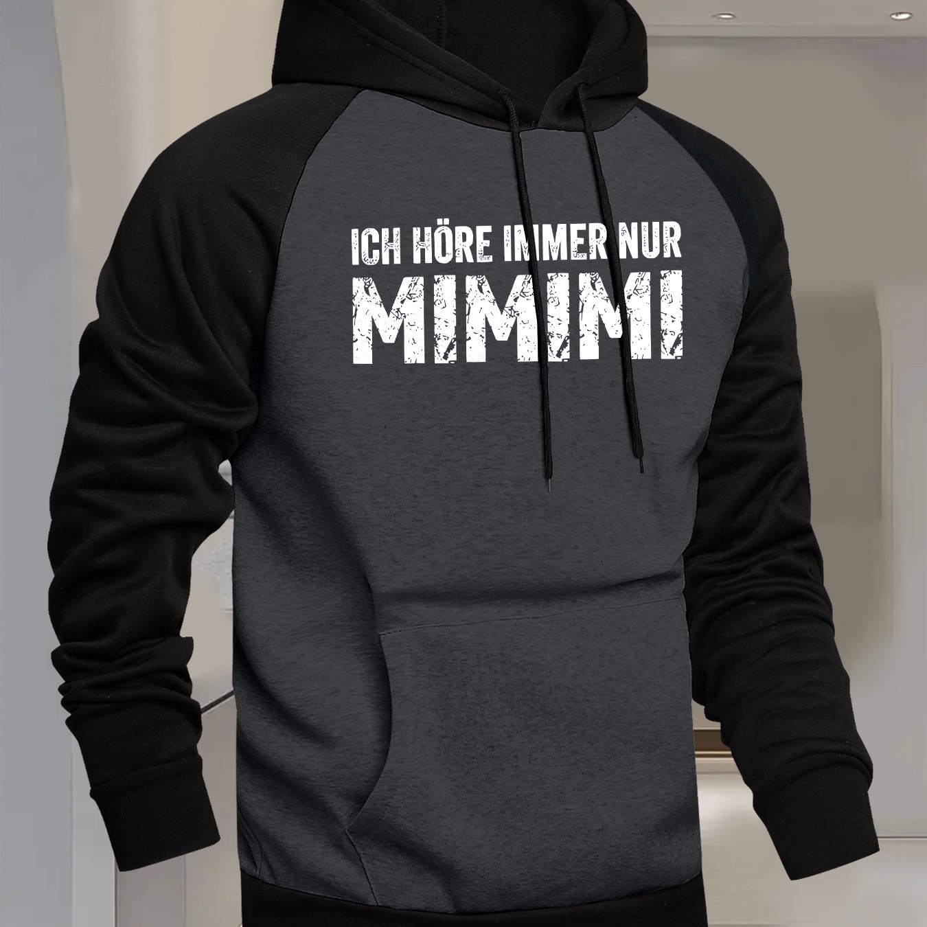 TEMU Herren Kapuzenpullover mit Farbblock, lässig und vielseitig mit trendigem -Print, mit stylischem Kapuzen- und Raglanärmeln