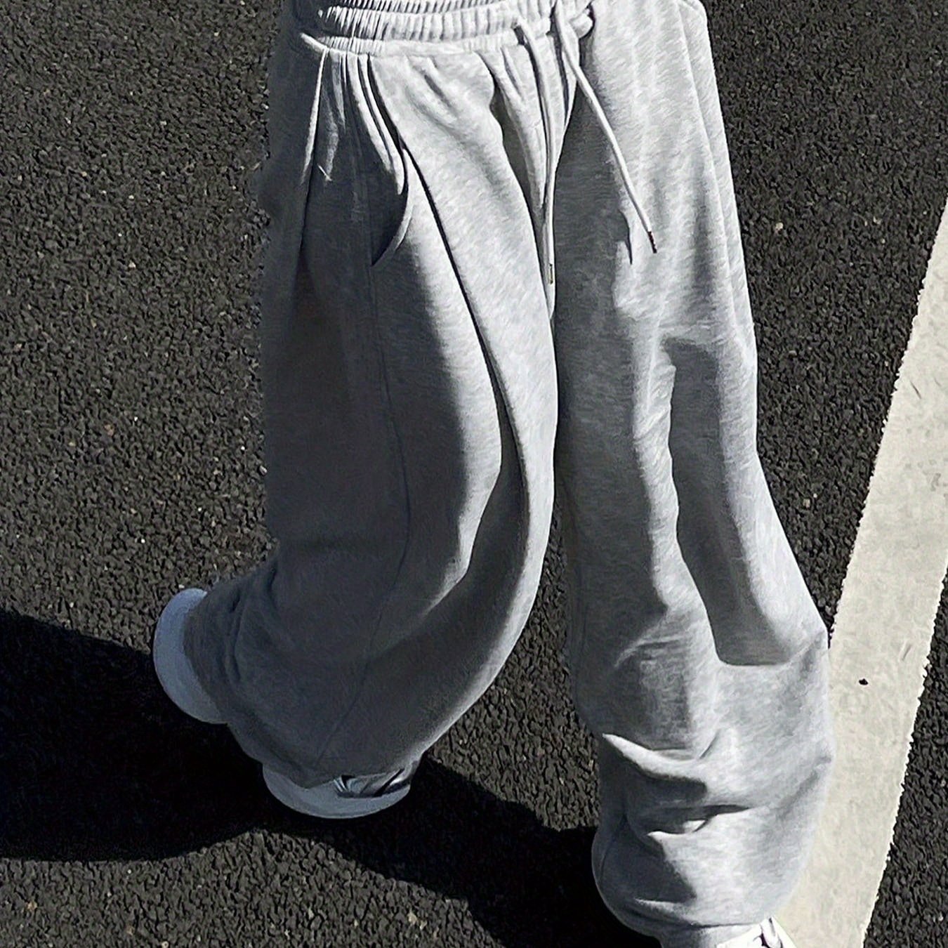 TEMU Women' Color Loose Pleated Trousers, Casual Joggers, Y2k
