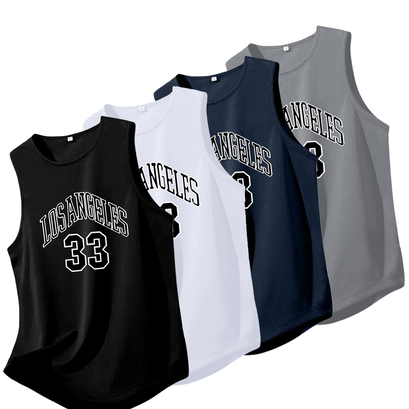 TEMU 4pcs Men's Polyester Fiber Stretchy Breathable Crew Neck Sports Tank Tops, Suitable For Sports, Gym Running, Men's Gift, Casual Fashion Men's
