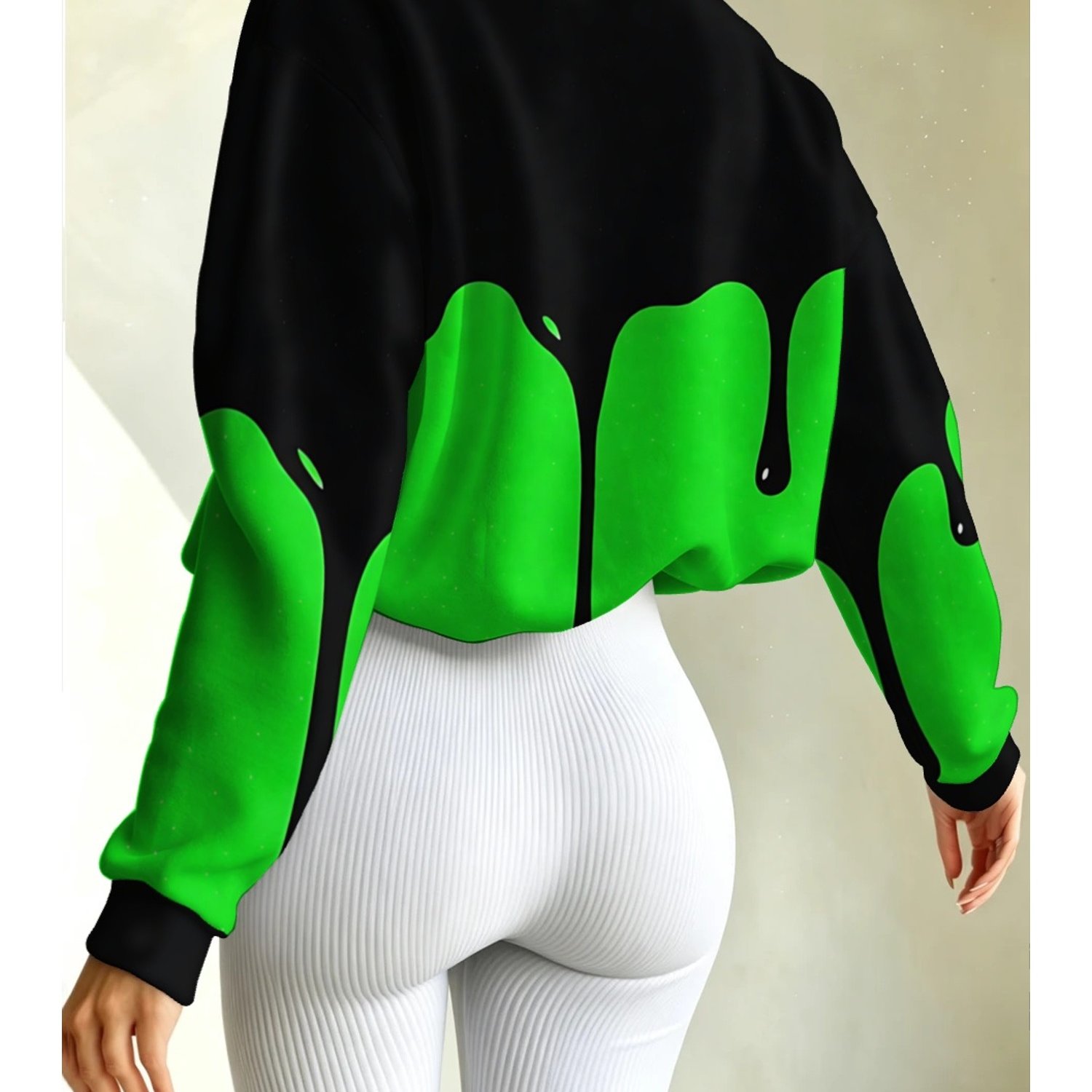 TEMU [printed Design - Not Textured] Women's Fashion Sweatshirt, Liquid Pattern, Casual Everyday Wear