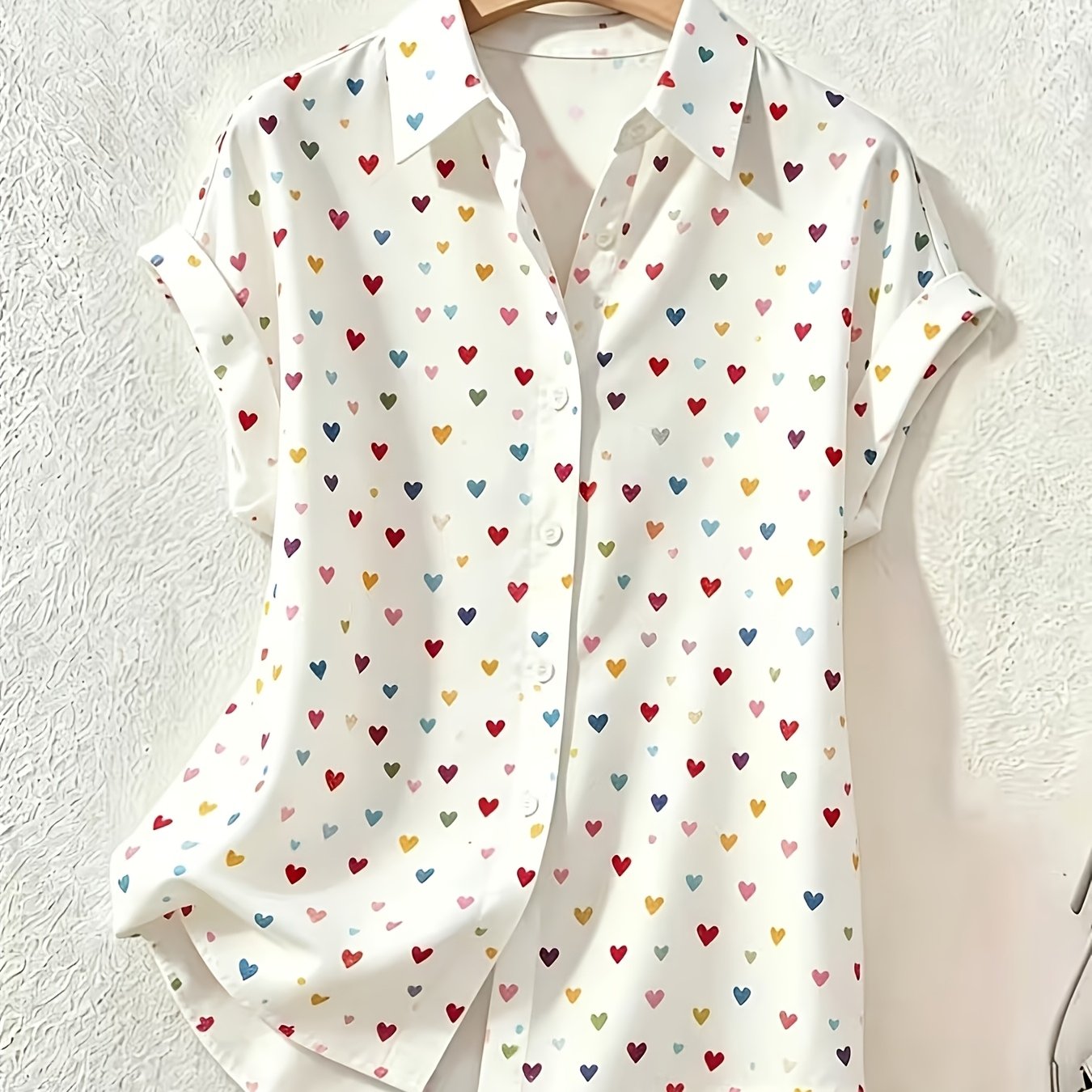 TEMU Love Short Sleeve Shirt Women's Summer