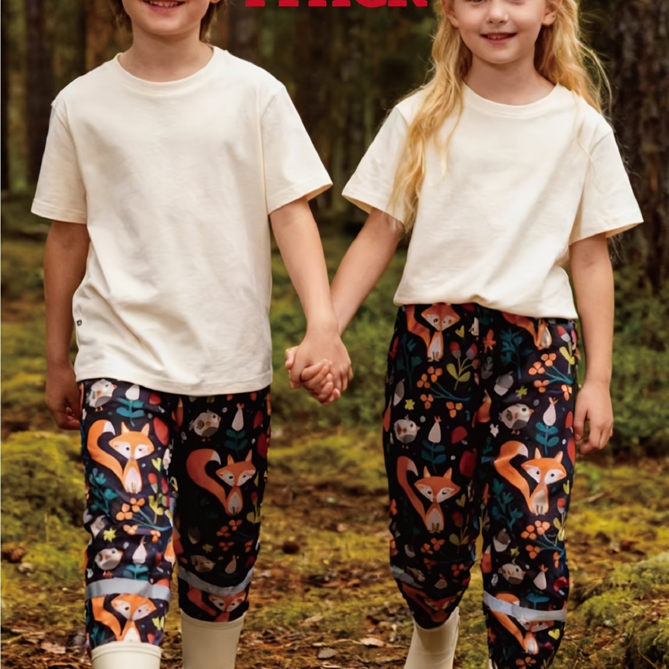 Kids' Fashion Long Pants with Ted Lining, Soft and Comfortable