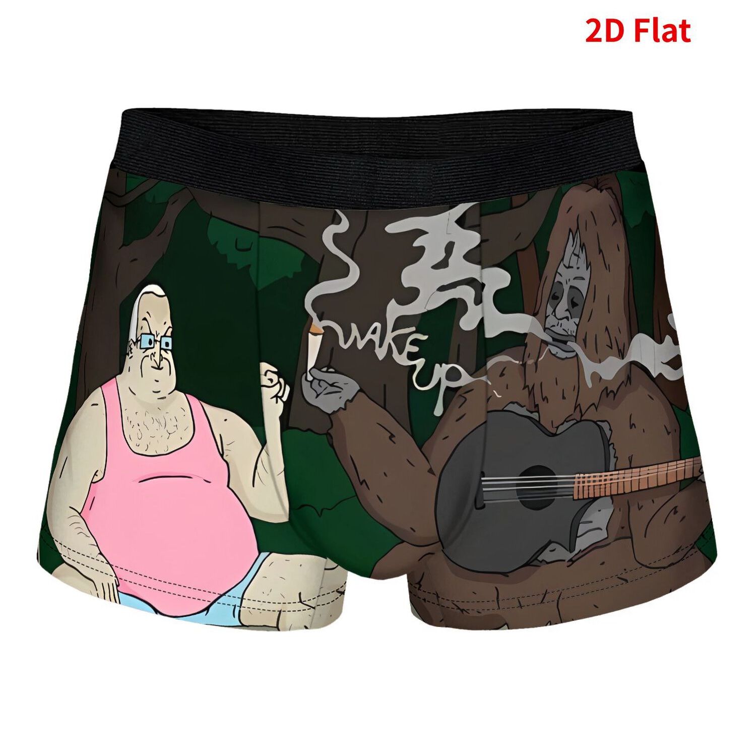 TEMU 2d Flat Printing The Big Lez Show Casual Printed Men Boxer Briefs, Stretch Breathable Underwear, 2d Flat
