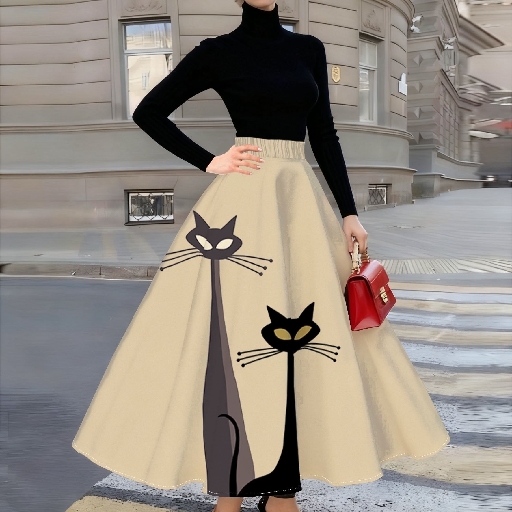 Plus Size - Women's Plus Size Skirt Suitable For , Leisure , Parties, And Daily Wear, Making It An For Summer Occasions. Fashionable And Elegant Design