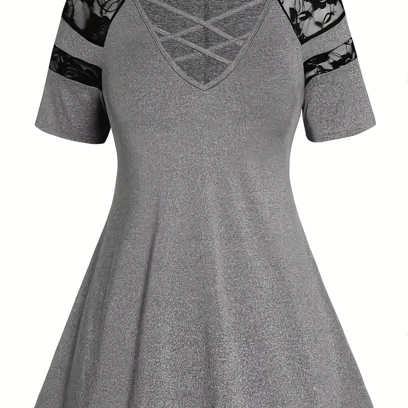 Plus Size - Plus Size - Plus Size Women' Color Lace Waist T-shirt
