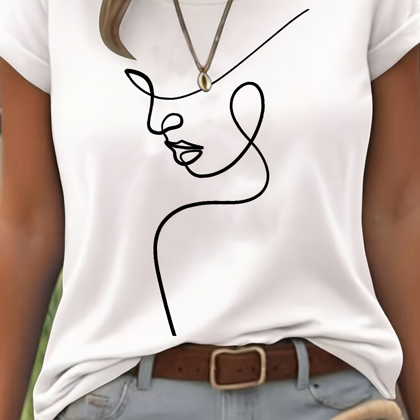 Women's Stretch Casual T-shirt - Opaque Non-sheer Blouse Suitable For , Opaque Base With Stretch Technology, Hand Washable Casual Attire, Layering Essential For & Social Events, Non- Basic Top