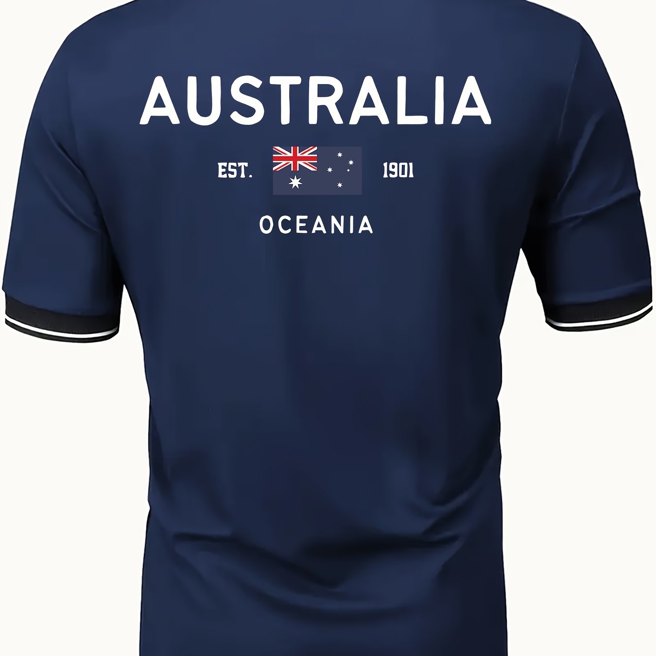 TEMU Men's Jersey - Stylish Red With Print, Short Sleeve, Comfortable & Breathable Fabric, Business Casual Or Summer Outdoor Activities