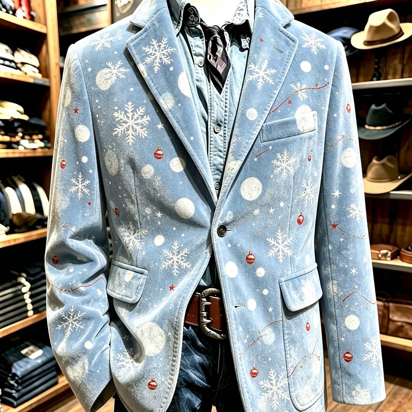 Image of 's Corduroy Jacket With Detailed Lapel Button Pockets, Casual And Versatile, Suitable For Halloween, Christmas, Daily Holiday Parties, And For Fathers And , Plus Size
