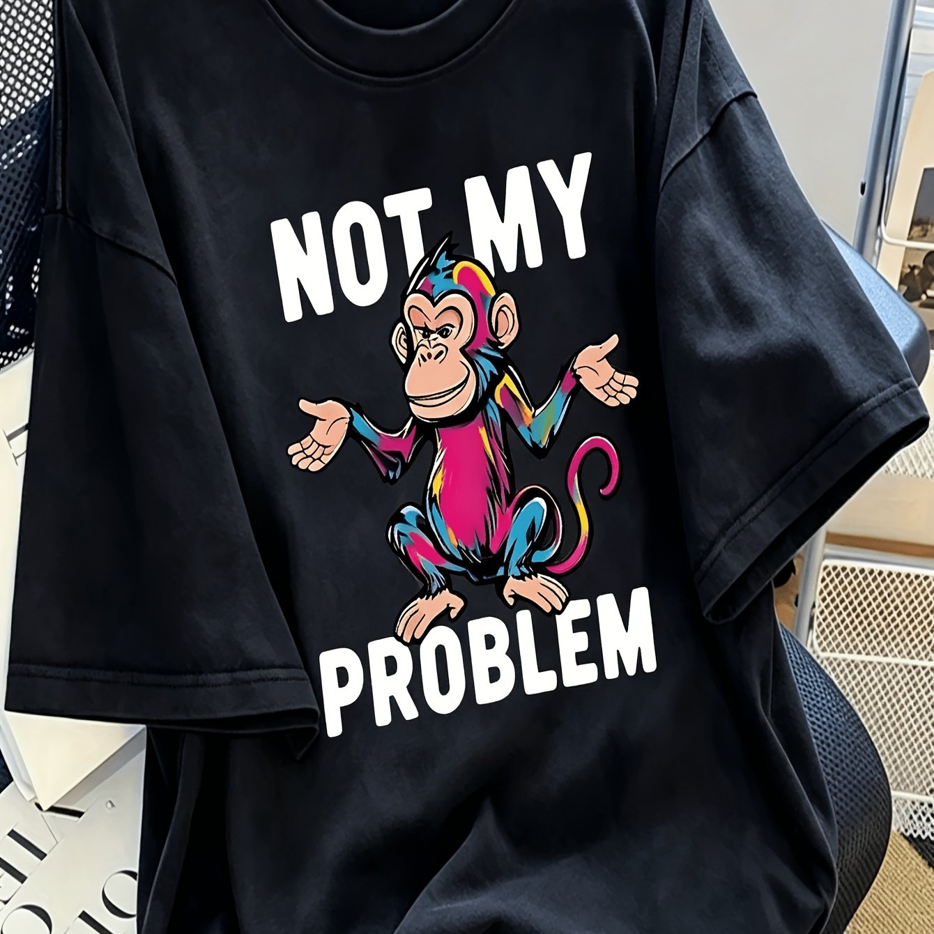 TEMU Women's Trendy Printed T-shirt, Retro Street Style, Round Neck, Short Sleeves, Machine Washable, Perfect For Casual Spring And Summer Wear,