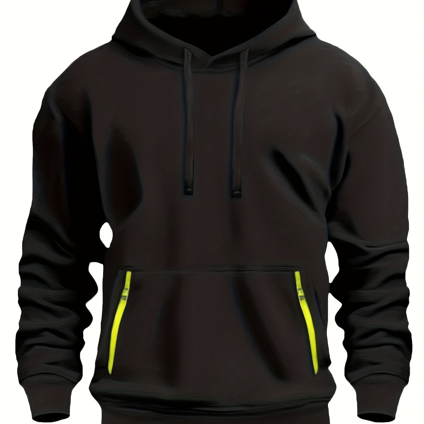 TEMU Autumn, Winter Casual Fashion Long-sleeve Hooded Sweatshirt For Men, Sports Drawstring Top Sweatshirt For Men