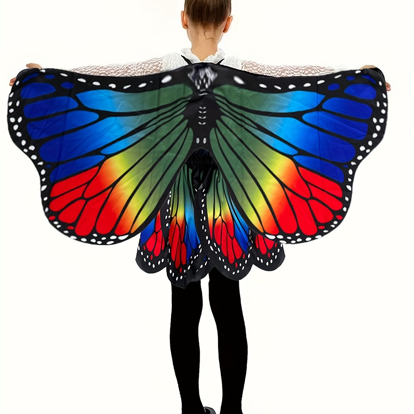 Image of Children's Wings Costume Set, Cape Skirt, Girls' -up, Fairy Halloween Carnival Party Evening Gown, Birthday Gift, Insect Masquerade Role-play Costume