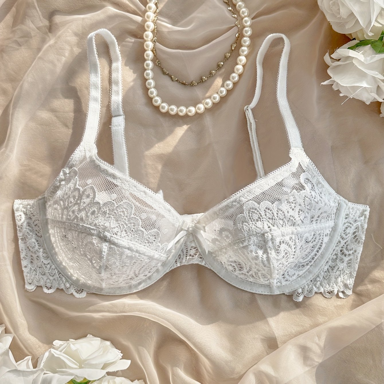 Image of Fashionable Sexy Lace Women's Underwire Underwear Bra Single Piece