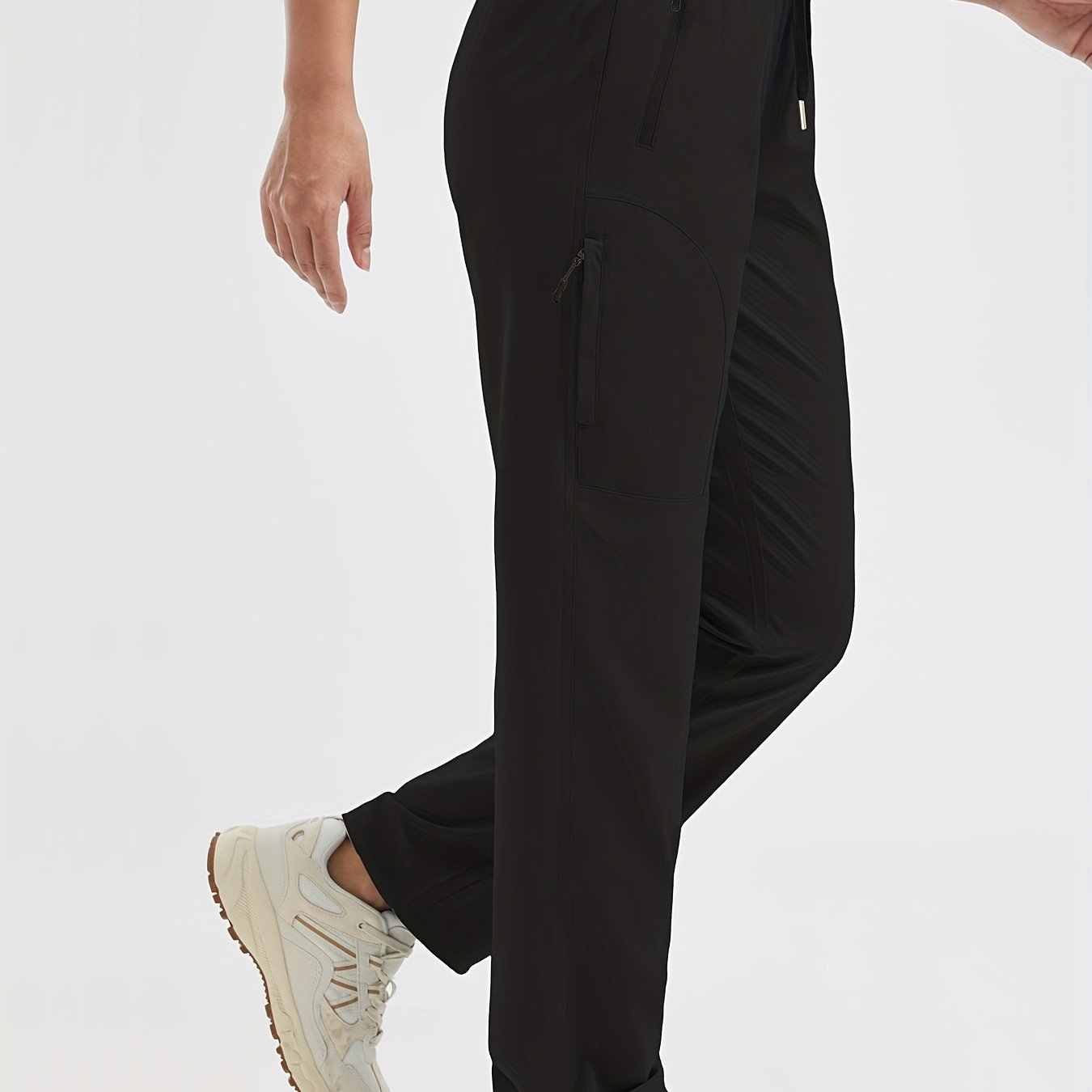 TEMU Women's Cargo Pants - Quick-dry Pants With Multiple Zippered Pockets, Lightweight Trousers For Outdoor