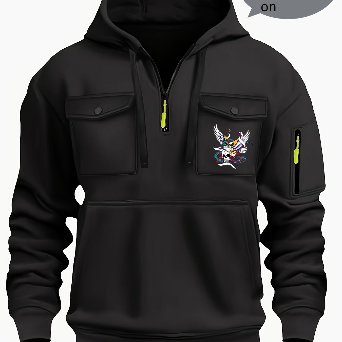 TEMU Trade 2025 Latest Men's Custom Sweatshirt, Casual And Fashionable Hooded Autumn/winter Top