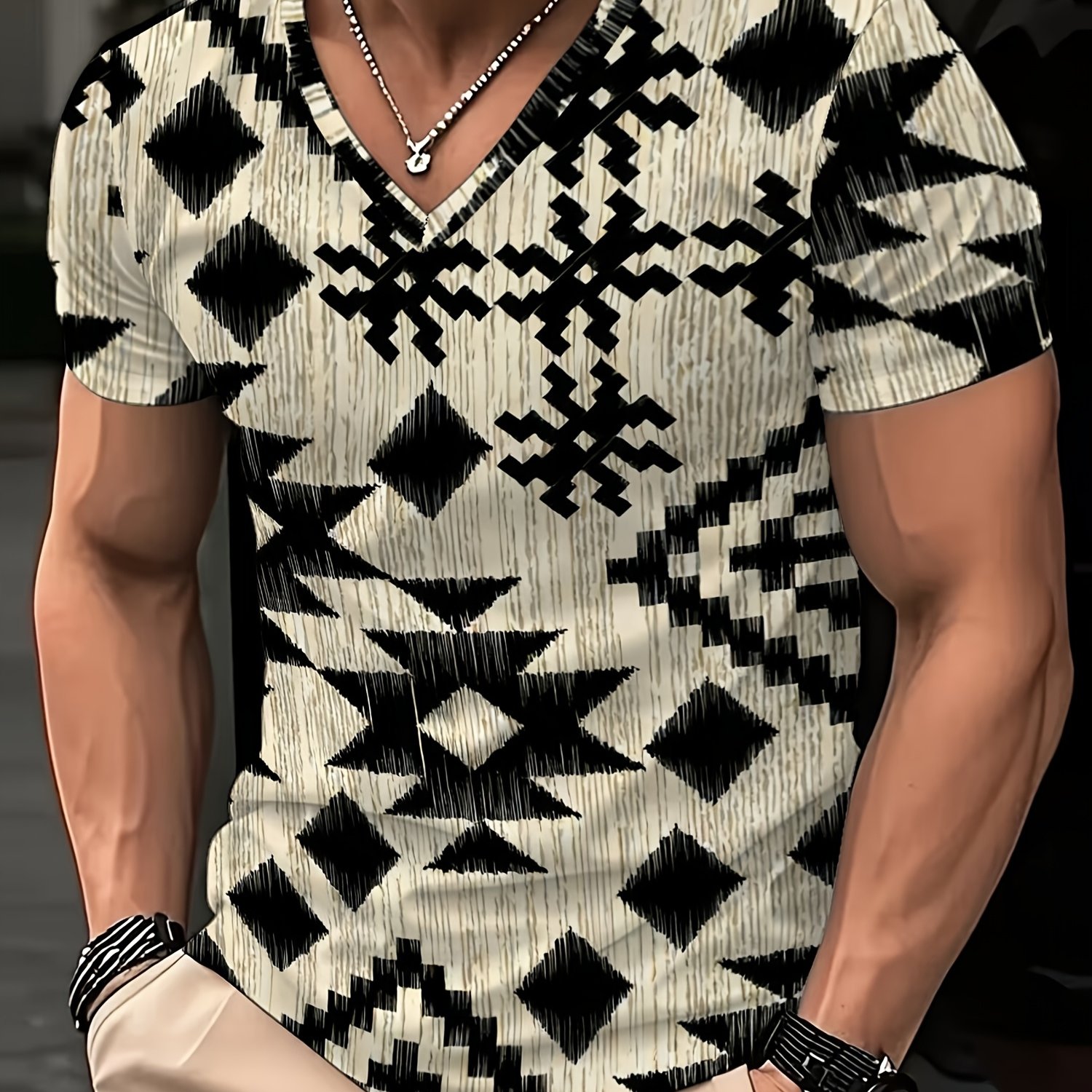 TEMU T-shirt da con scollo maniche corte, con stampa, , di tendenza, casual, , versatile, maglia quotidiana traspirante, adatta a tutte le - T-shirt