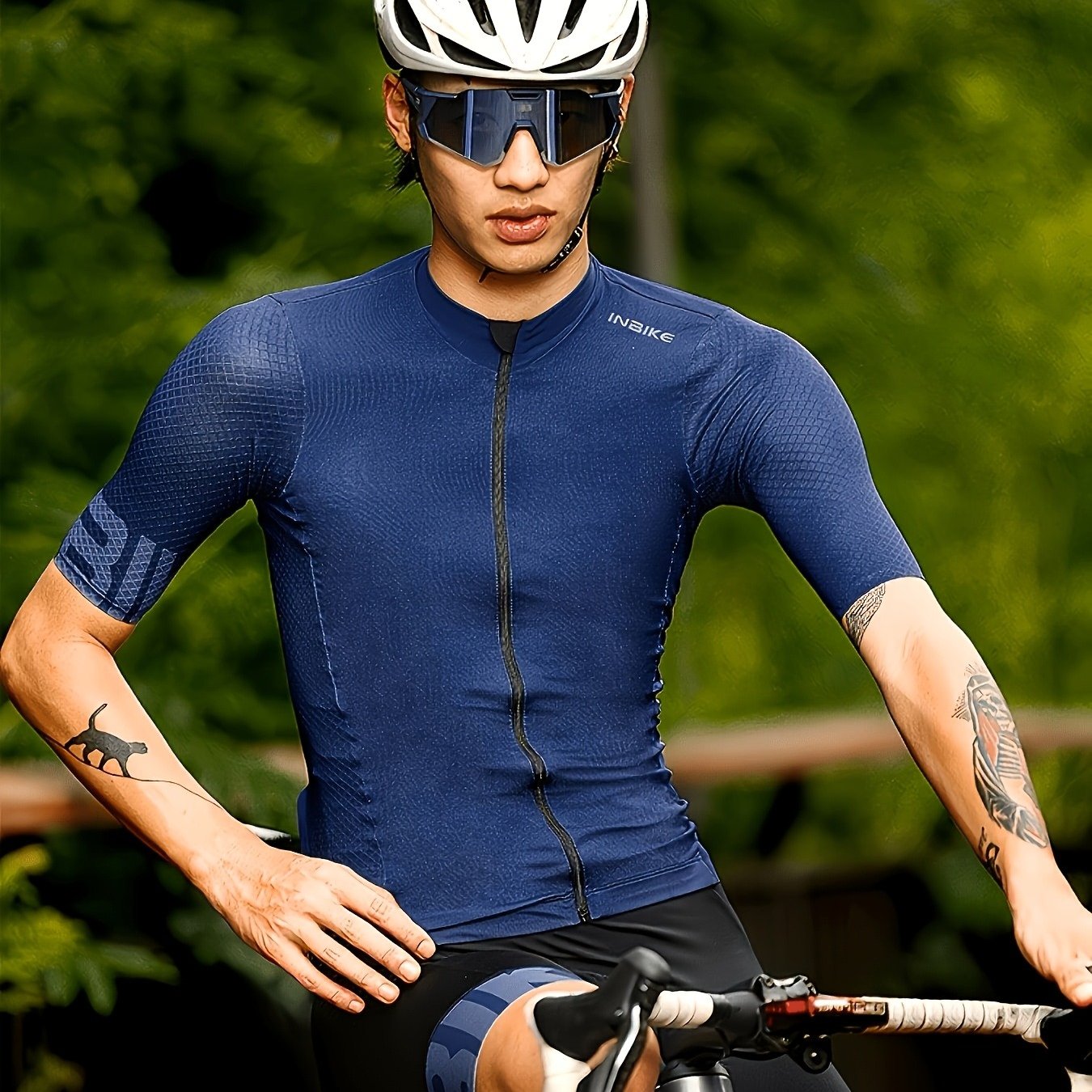 Image of Inbike Summer New Arrival Cycling Jersey - Professional Men's Short Sleeve Cycling Clothing For Road Cycling, Mountain Biking, And Sports, With 3 Pockets