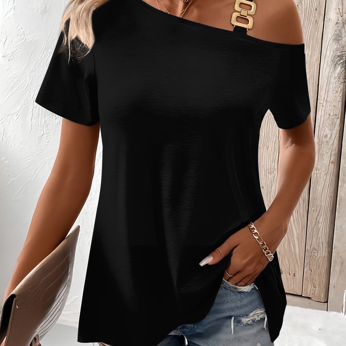 Western Fashion Women's Summer Off-shoulder T-shirt