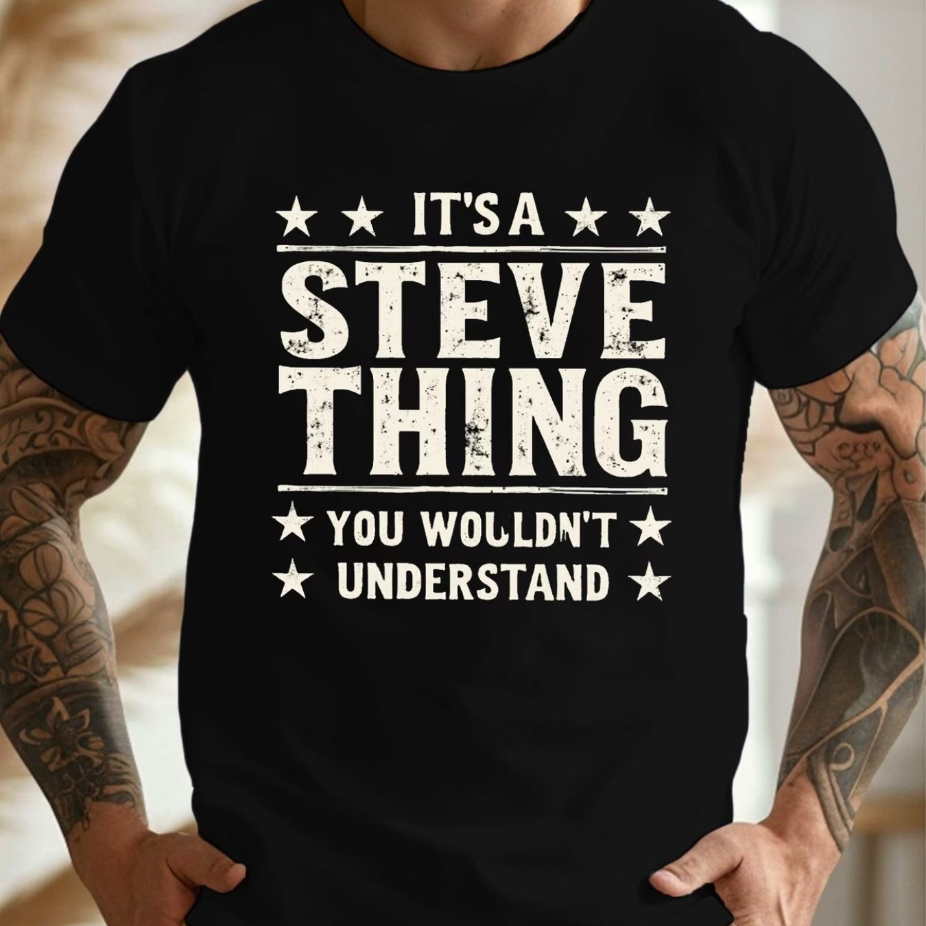 TEMU Men's 'this Is 's Thing' Pattern T-shirt | Casual Round Neck Short Sleeve, Lightweight Summer Top With Strong Print, Comfortable Regular Style,