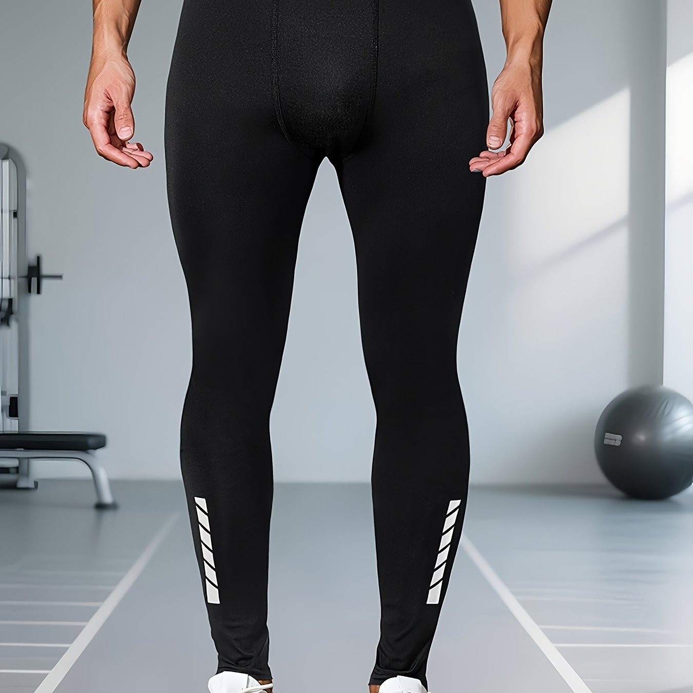 TEMU Men's Compression Tight Pants With High Elasticity, Quick-dry And Breathable, Suitable For Gym Exercise, Running Training, Workout, Leggings,