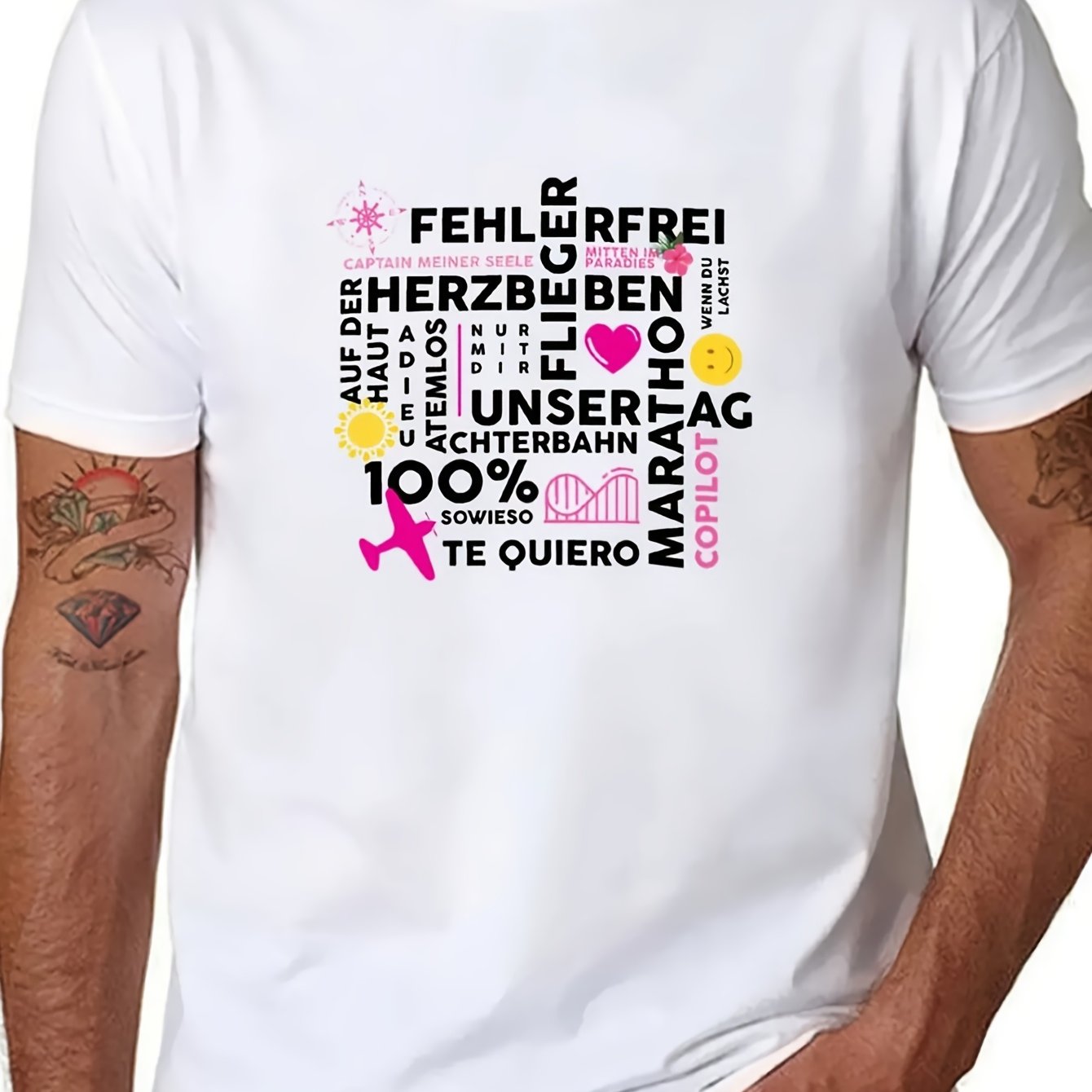 Men' 2026 T-shirt - -e Fische-r Merch Tee With Iconic Song Print, Casual Short Sleeve Round Neck Streetwear Top, Machine Washable Gift Suitable For Fans, Wear For Concerts & Everyday Outfits
