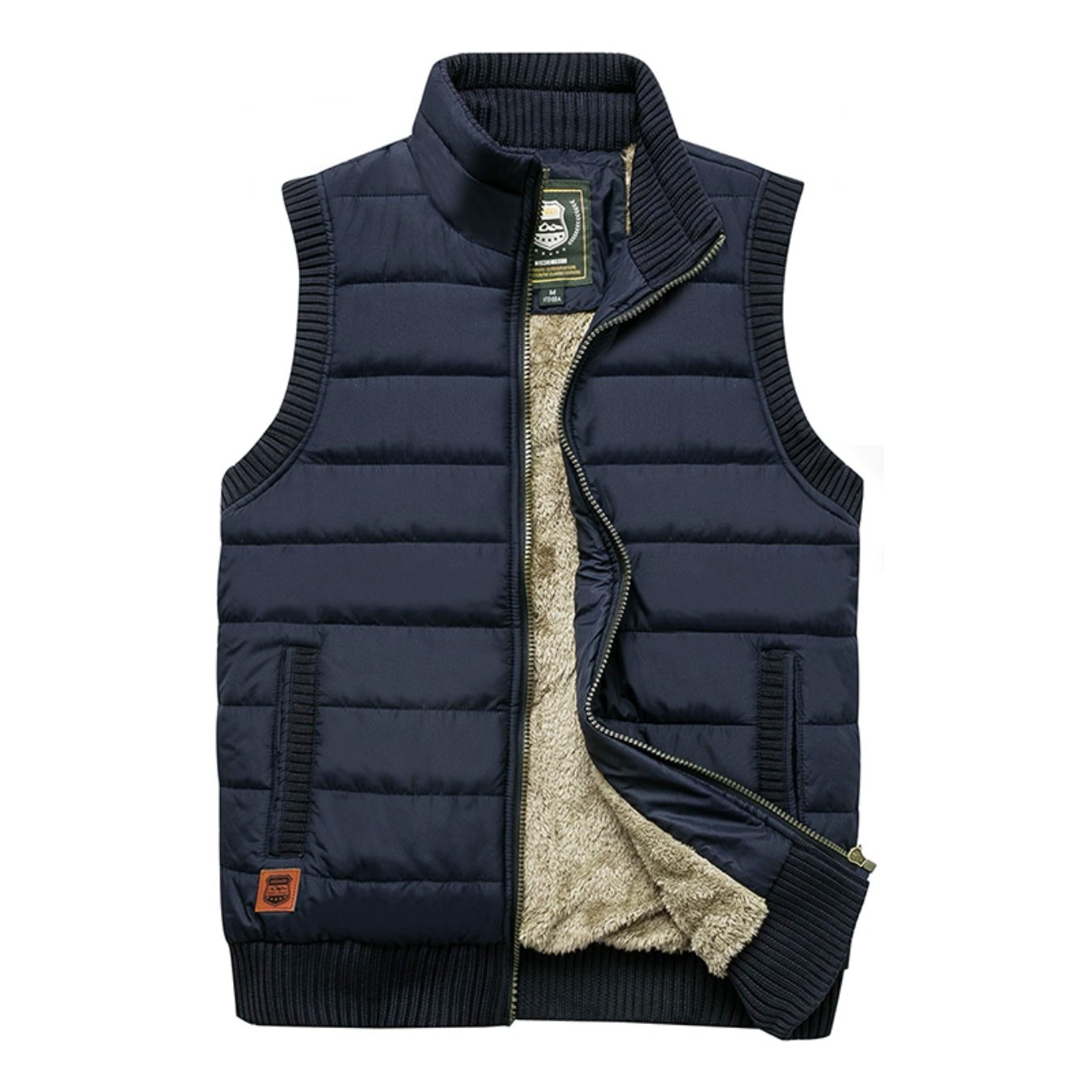Image of New Autumn And Winter Men's Casual Thickened Stand Collar Warm Windproof Vest For Middle-aged And Elderly Men