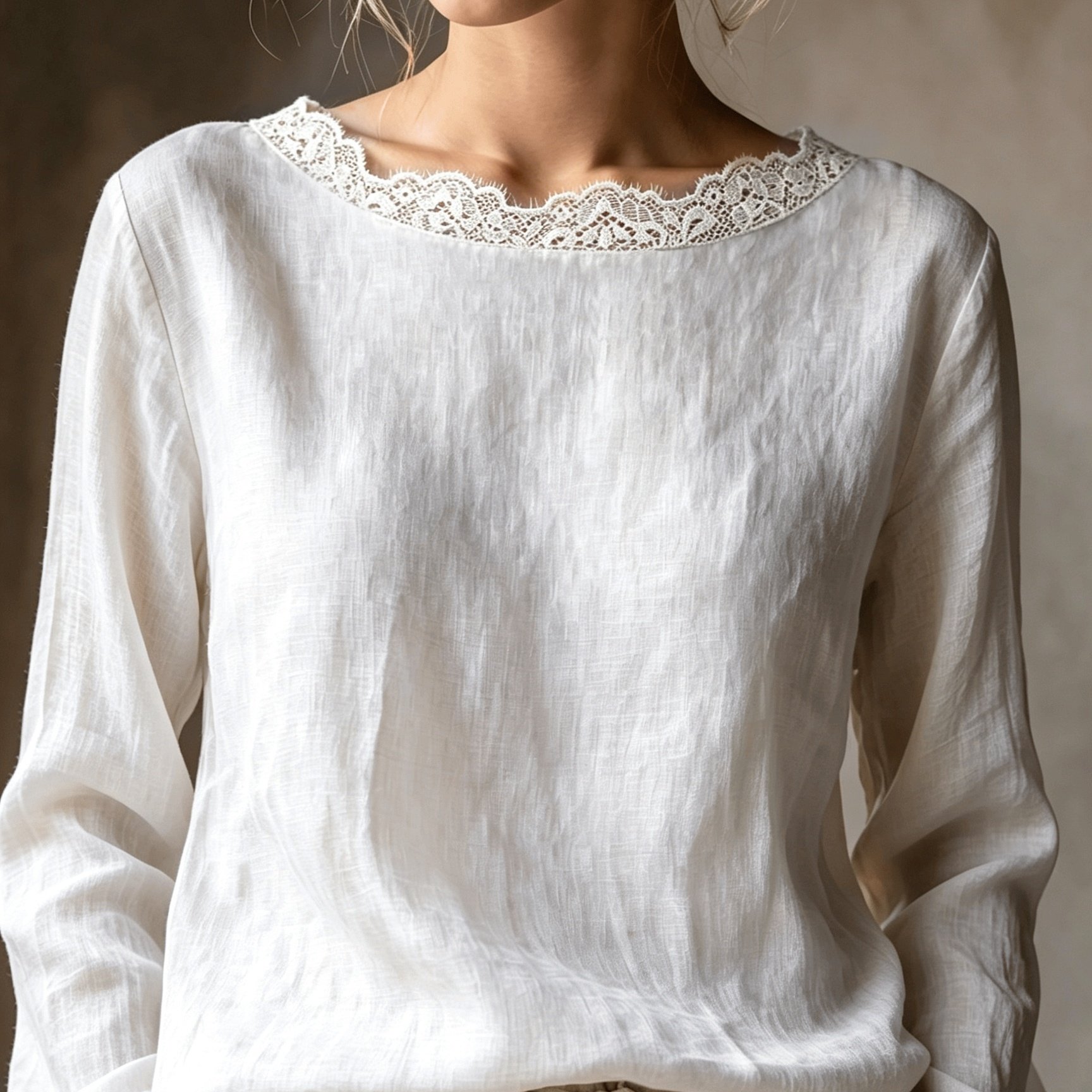 TEMU Chemise patchwork en dentelle printemps et automne pour femmes, haut polyvalent pour , les quotidiens et décontractées