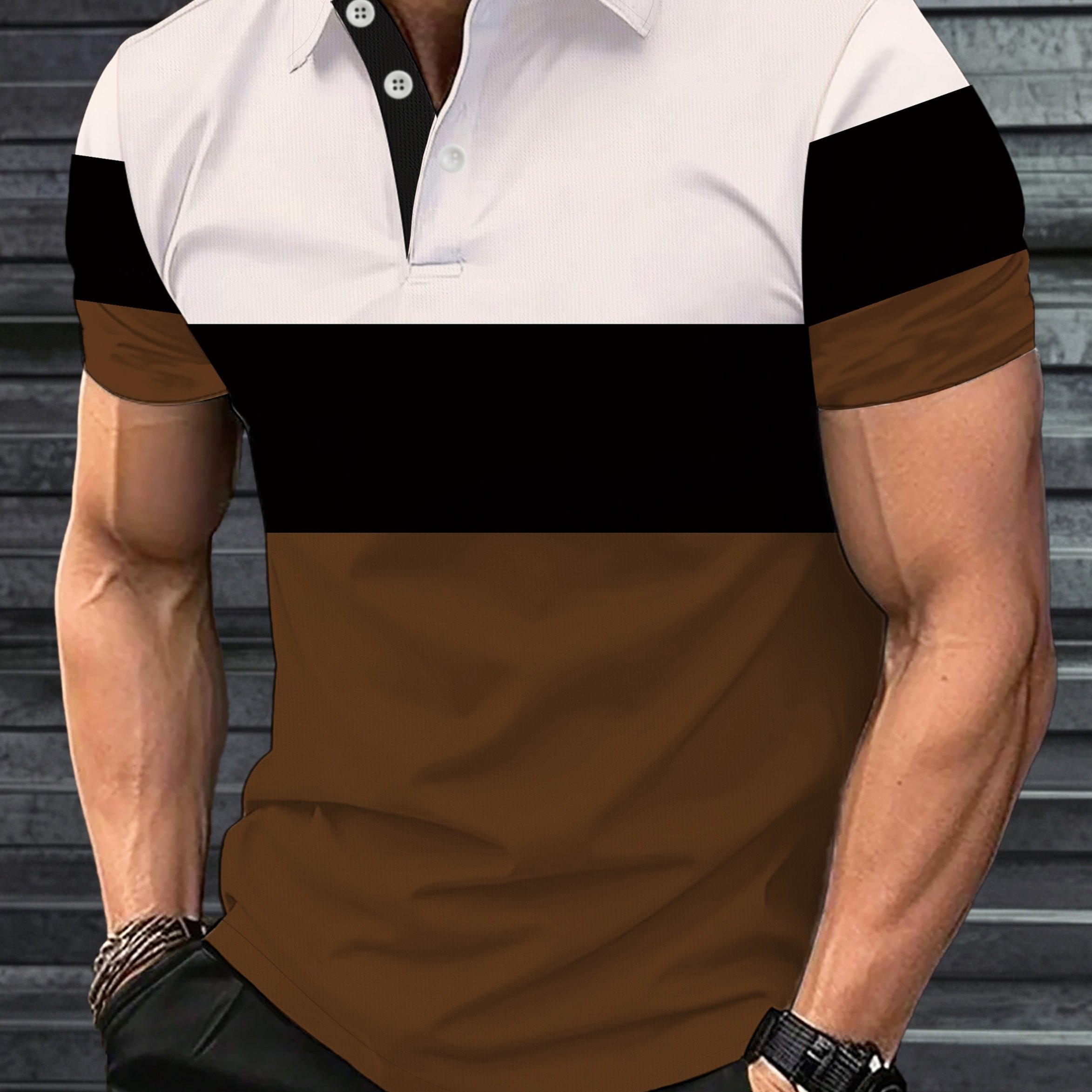 Collared Shirt Men's Trendy Short Sleeve T-shirt Summer New Multicolor Versatile Short Sleeve Top Men's Clothing