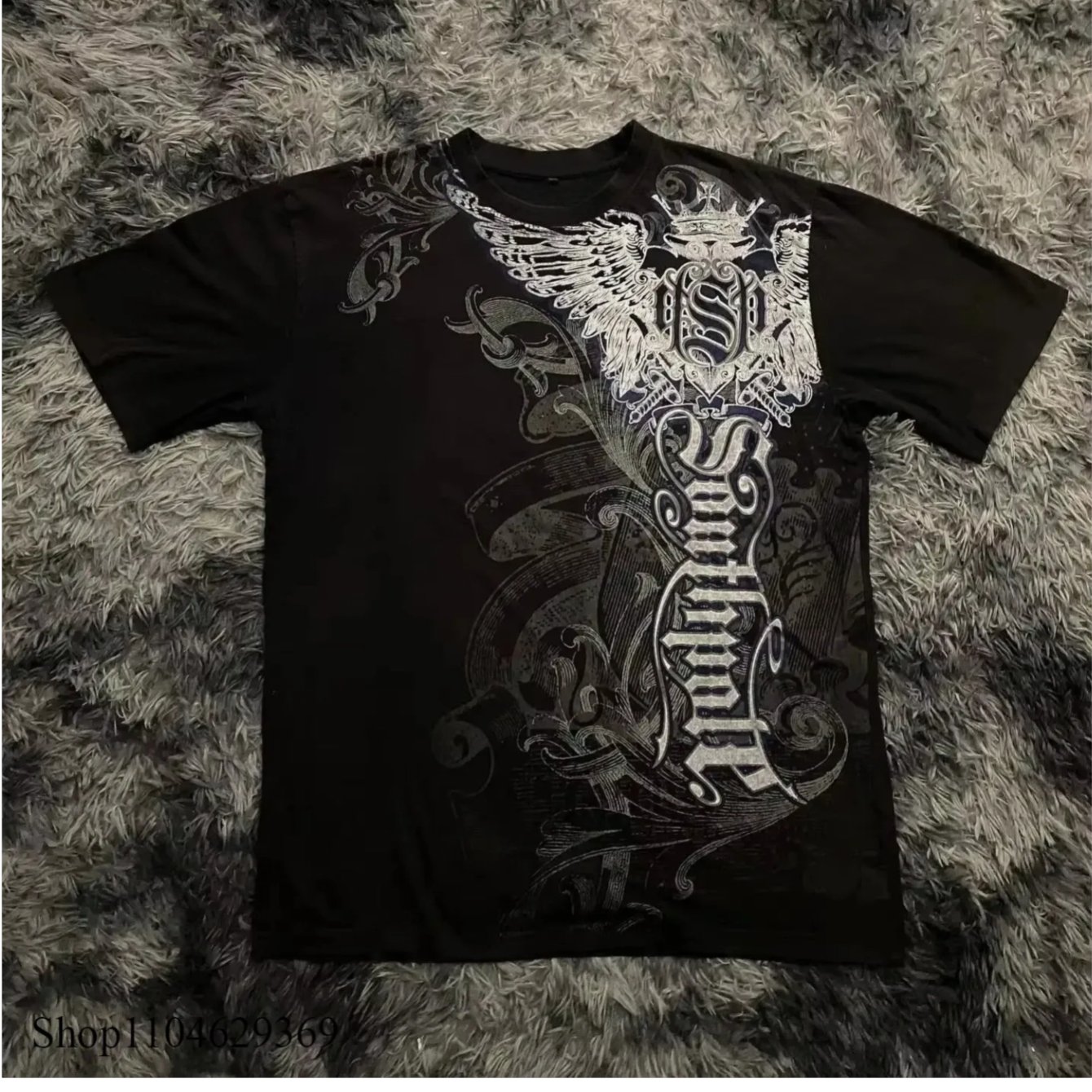 Classic Y2k Gothic Style T-shirt Print Oversized T Shirt Shirts Gothic Round Neck Cotton Tops New Mens Women T Shirt