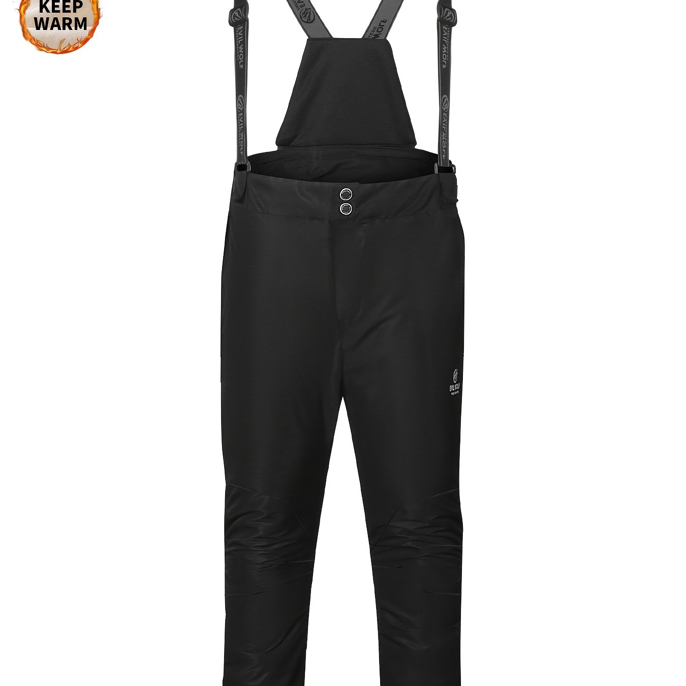 Men' Color Thickened Ski Overalls, Men's Casual Outdoor Thick Long Pants, Men's Detachable Ski Overalls