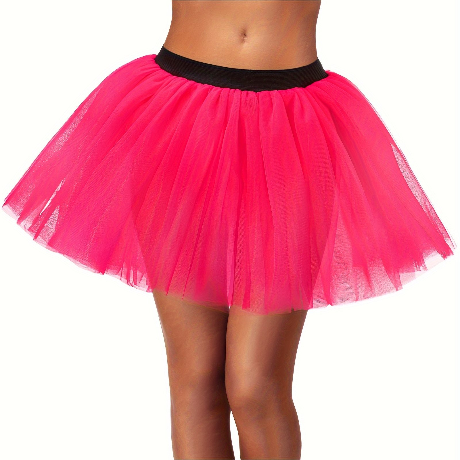 womens 3 layered tulle ballet skirt elastic waistband ballerina skirt elegant party costume dancewear for adults