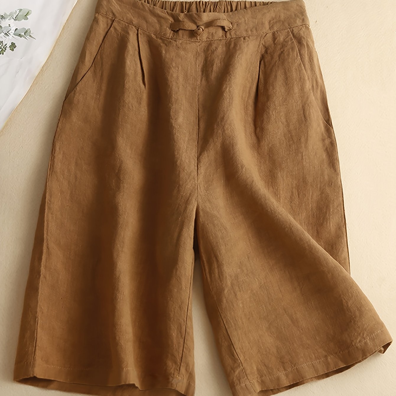 TEMU Women's Fashion Casual Straight-leg Wide-leg Shorts