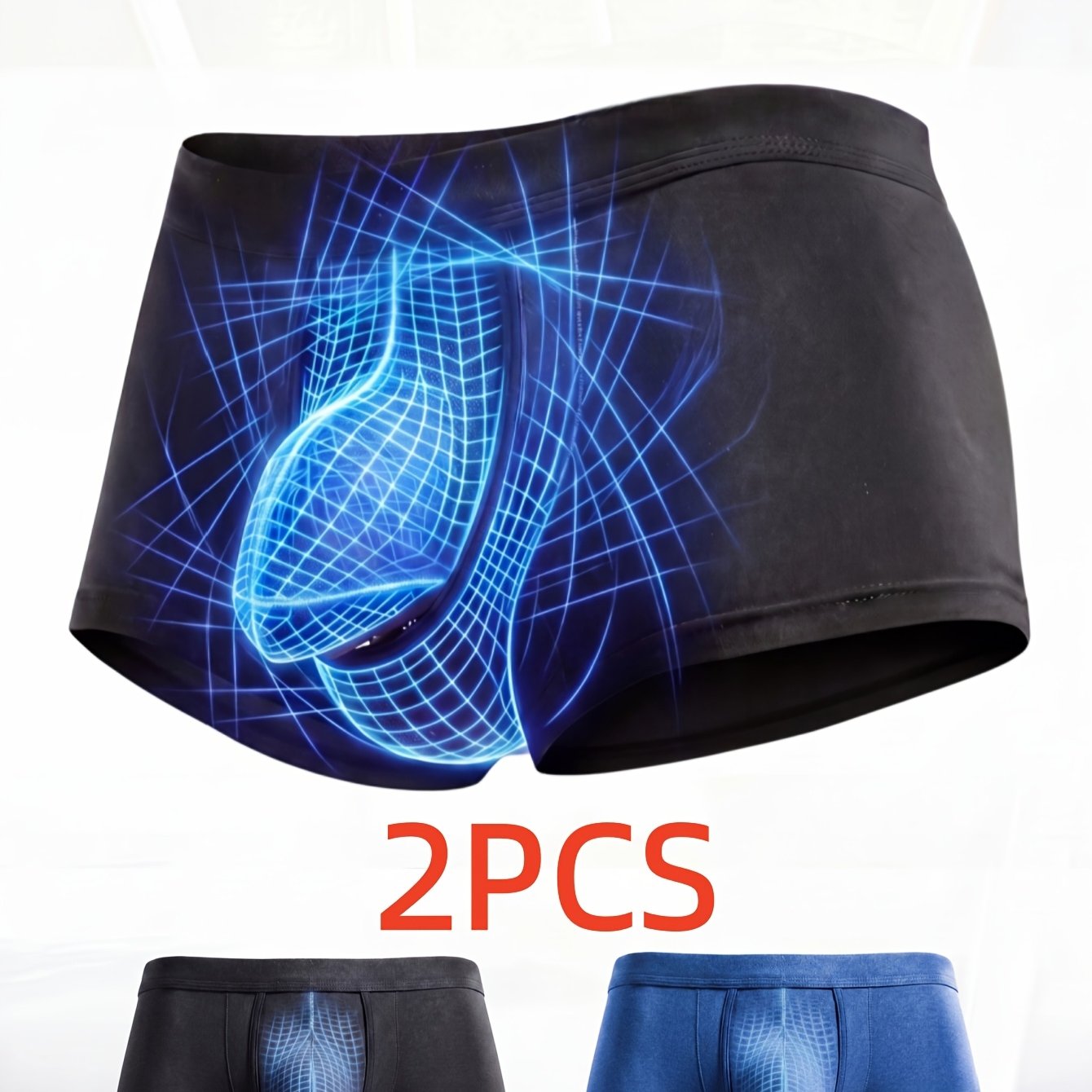 TEMU 2er-Pack atmungsaktive Boxershorts für Herren, Vier-Wege-Stretch für Sport, Laufen, Yoga Fitness, atmungsaktive bequeme dehnbare Unterwäsche,