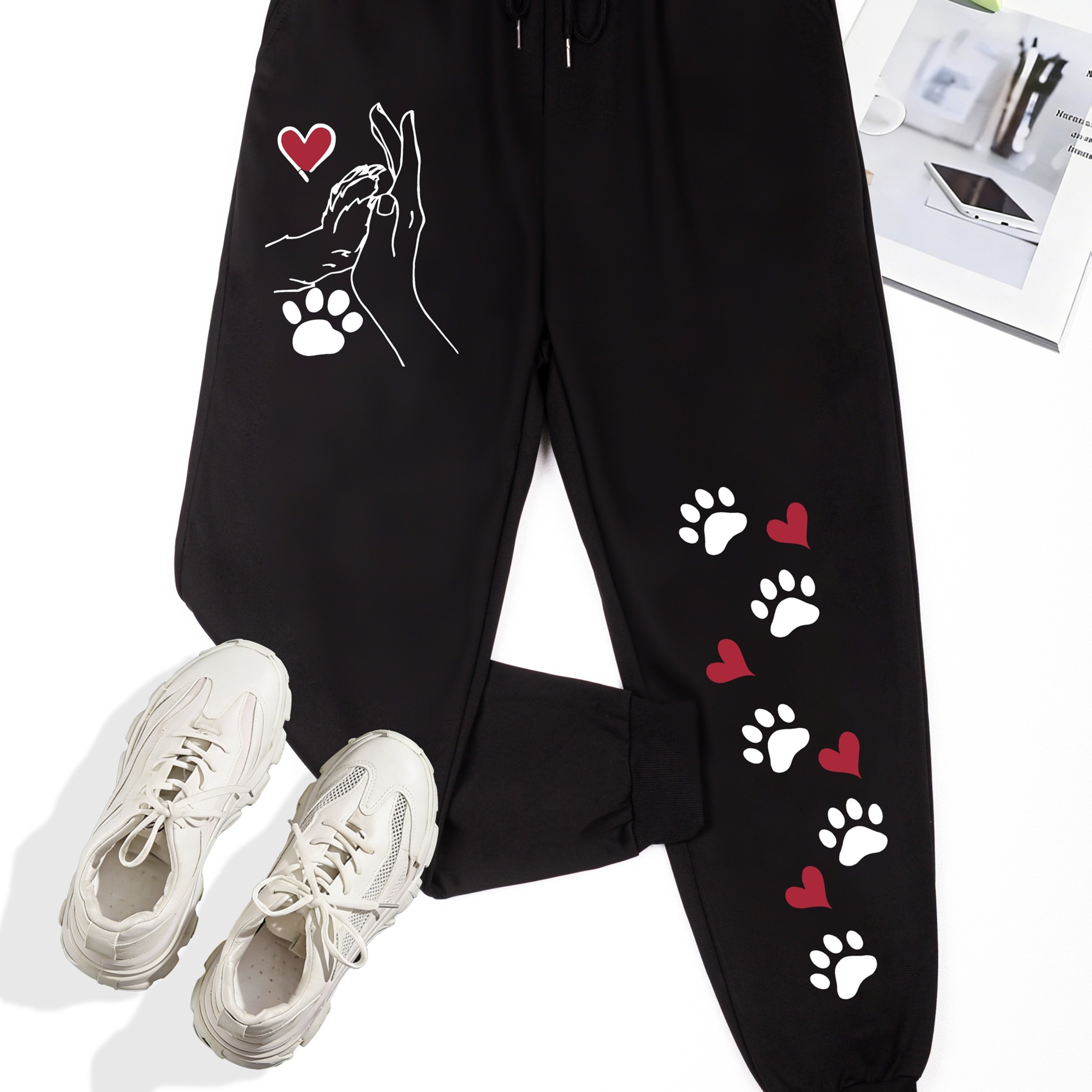 E-shop Elegante und süße Damen-Sweatpants in großen Größen, erschwingliche Kleidung, Y2K-Style, geeignet für lässige Sportreisen, für Zuhause, Camping,