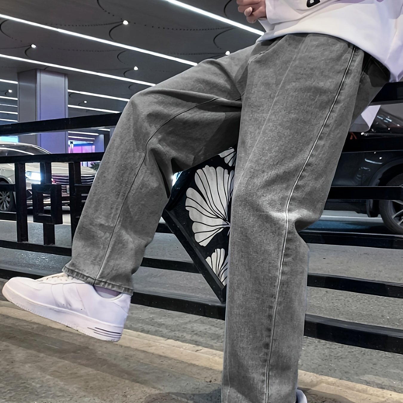 Men's Jeans Loose Casual Hip-hop Skating Wide-leg Skateboard Jeans