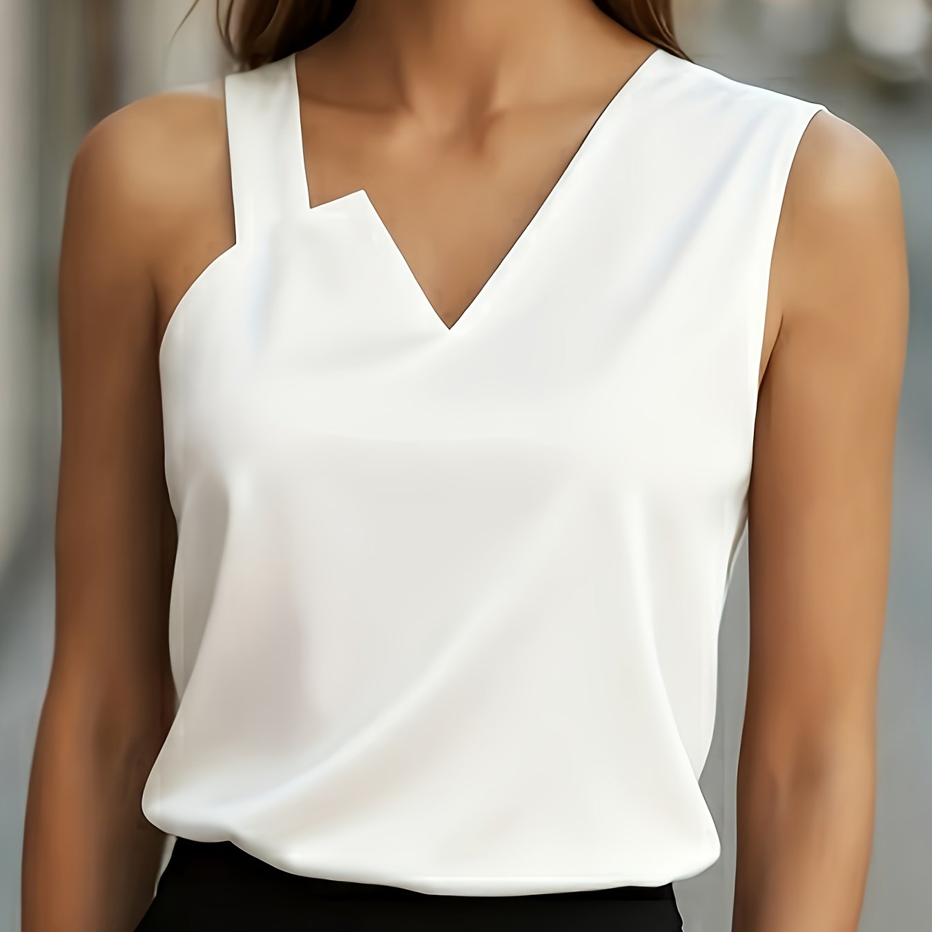 E-shop Damen asymmetrisches Trägertop mit Spaghettiträgern