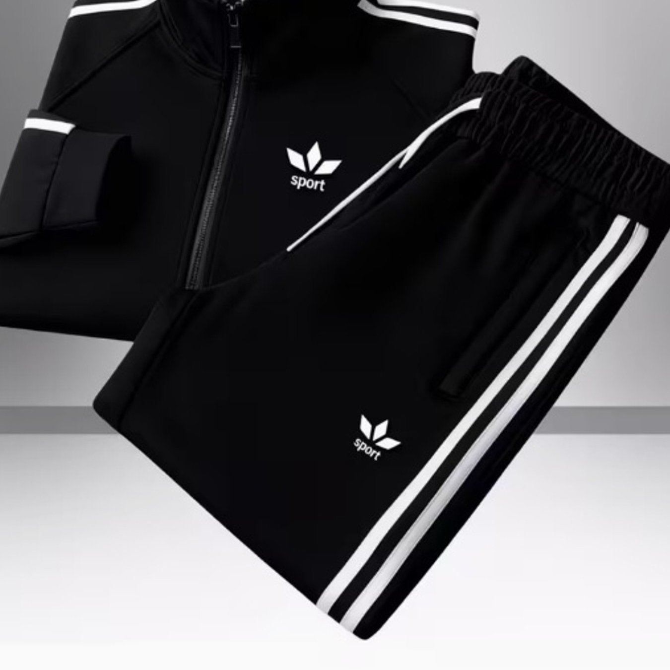 TEMU Plus Size Men Street Style Casual Set Men's Plus Size Autumn And Winter Casual Outfit 2pcs Set Relaxed Fit Breathable Daily Wear Weekend Outfit