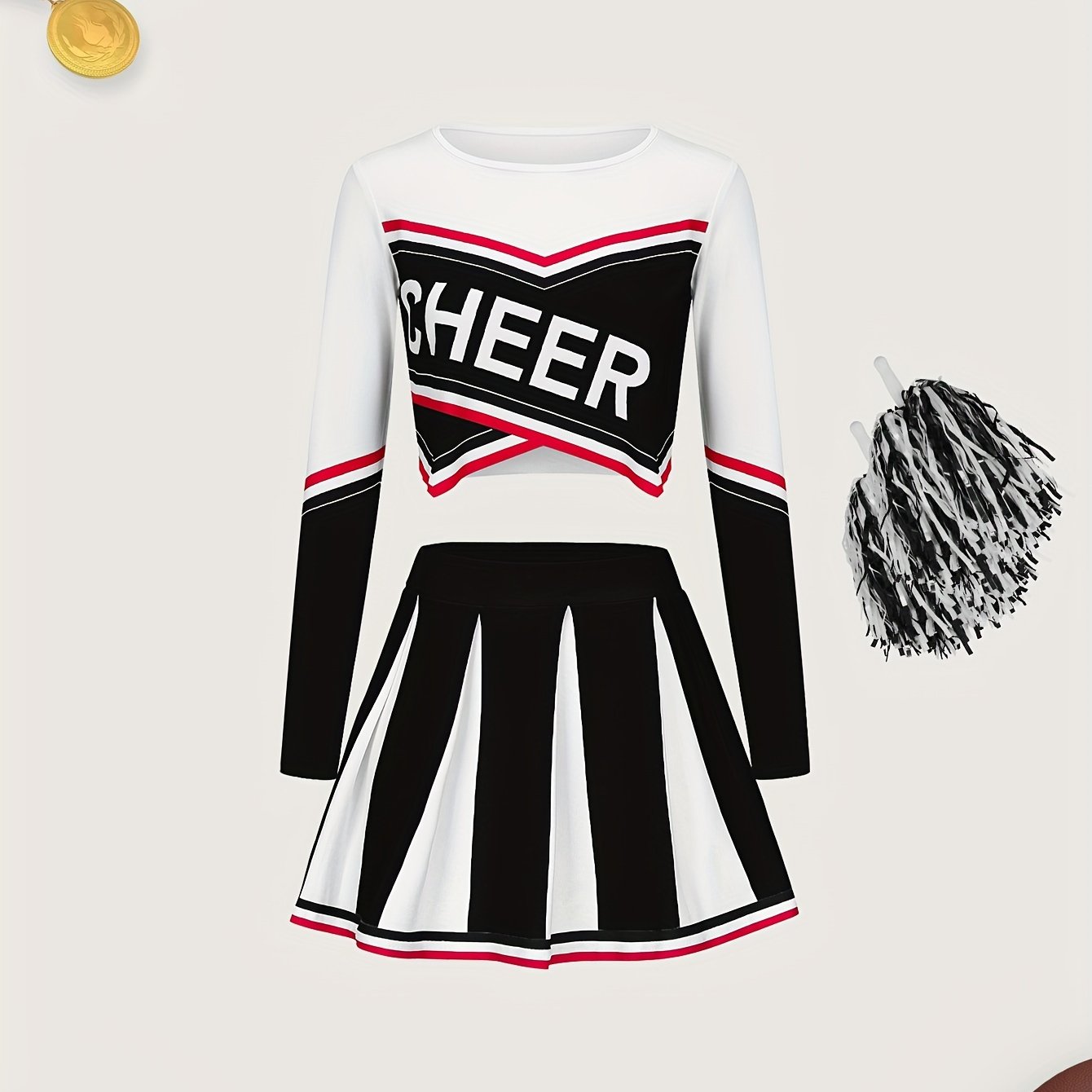 Girl's Birthday Gift Cute Cheerleader Set Game Cheerleading Captain Party , Perfect For Outdoor