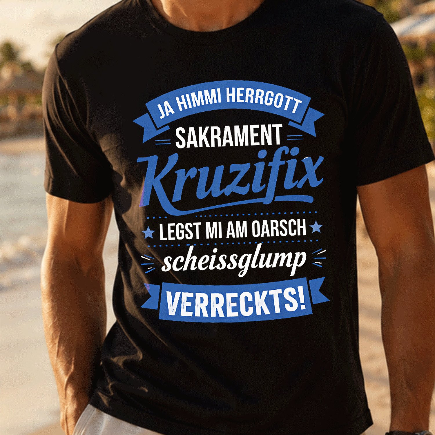Freistaat Slogan Gift (5) For Men Summer Casual T-shirt - Lightweight Tee For Seaside Vacation, Beach Resort